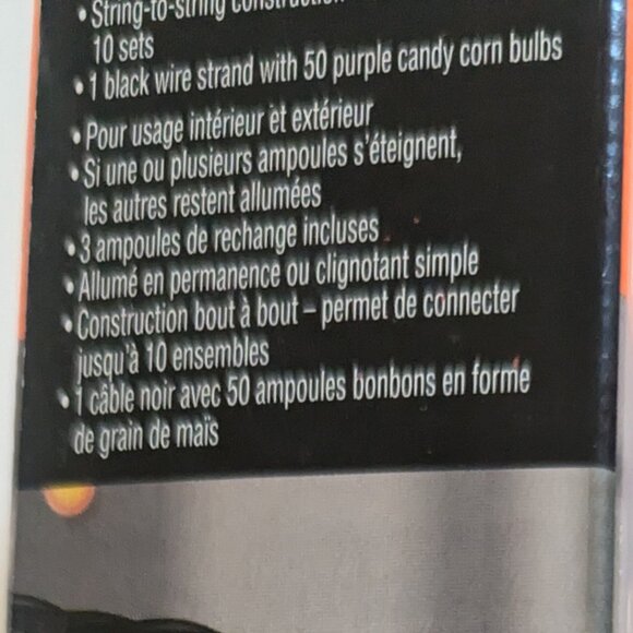 NWT Spooky Candy Corn Mini Lights String Halloween Decoration Orange Ashland NEW - Picture 8 of 8